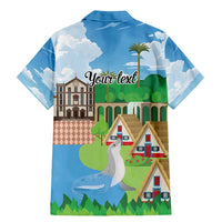 Feliz Dia de Madeira Personalized Family Matching Mermaid Dress and Hawaiian Shirt Traditional Palheiros Straw-roofed Houses - Wonder Print Shop