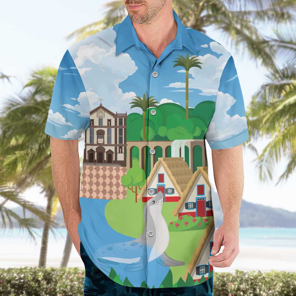 Feliz Dia de Madeira Personalized Hawaiian Shirt Traditional Palheiros Straw-roofed Houses - Wonder Print Shop