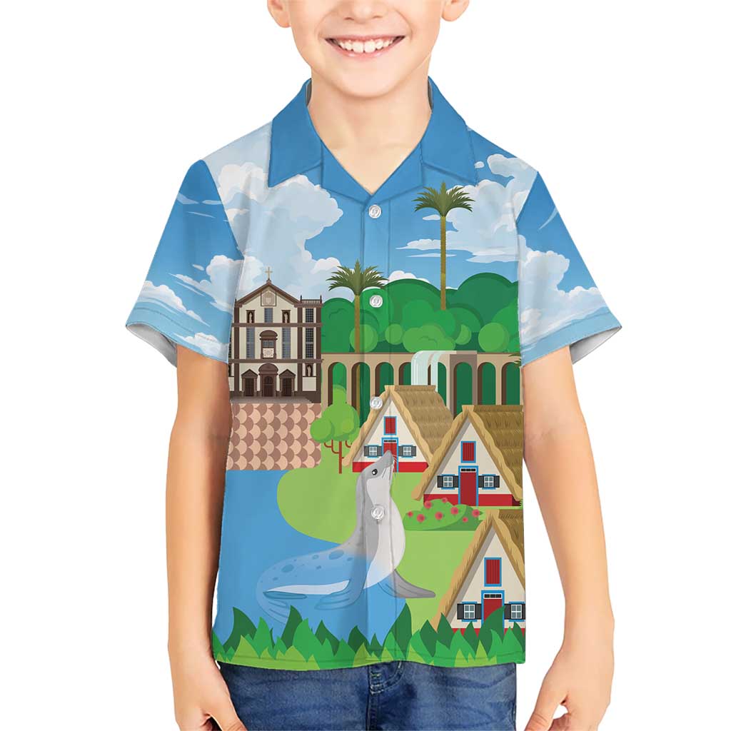 Feliz Dia de Madeira Personalized Hawaiian Shirt Traditional Palheiros Straw-roofed Houses - Wonder Print Shop