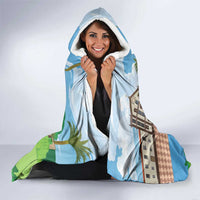 Feliz Dia de Madeira Personalized Hooded Blanket Traditional Palheiros Straw-roofed Houses - Wonder Print Shop
