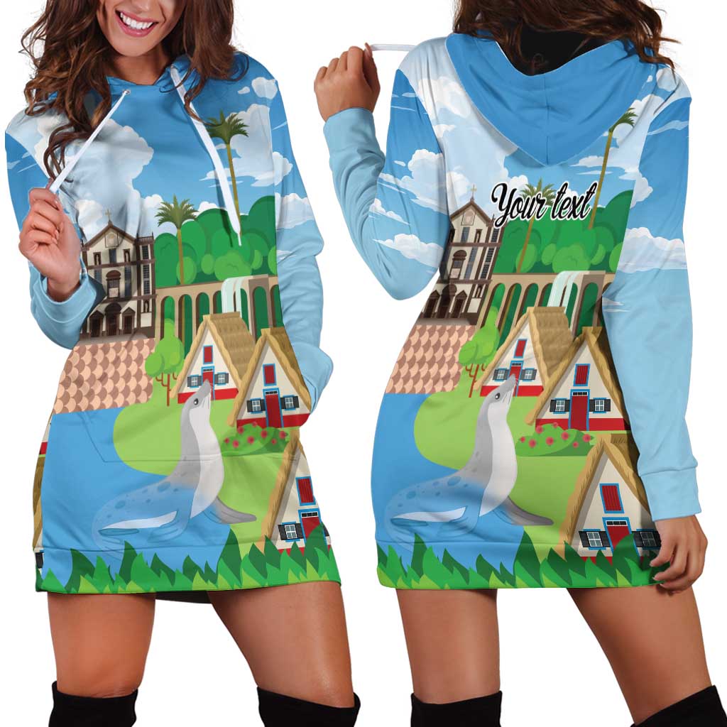 Feliz Dia de Madeira Personalized Hoodie Dress Traditional Palheiros Straw-roofed Houses - Wonder Print Shop