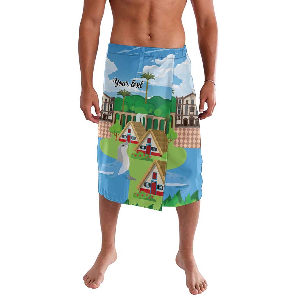 Feliz Dia de Madeira Personalized Lavalava Traditional Palheiros Straw-roofed Houses - Wonder Print Shop