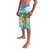 Feliz Dia de Madeira Personalized Lavalava Traditional Palheiros Straw-roofed Houses - Wonder Print Shop