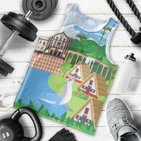 Feliz Dia de Madeira Personalized Men Tank Top Traditional Palheiros Straw-roofed Houses - Wonder Print Shop