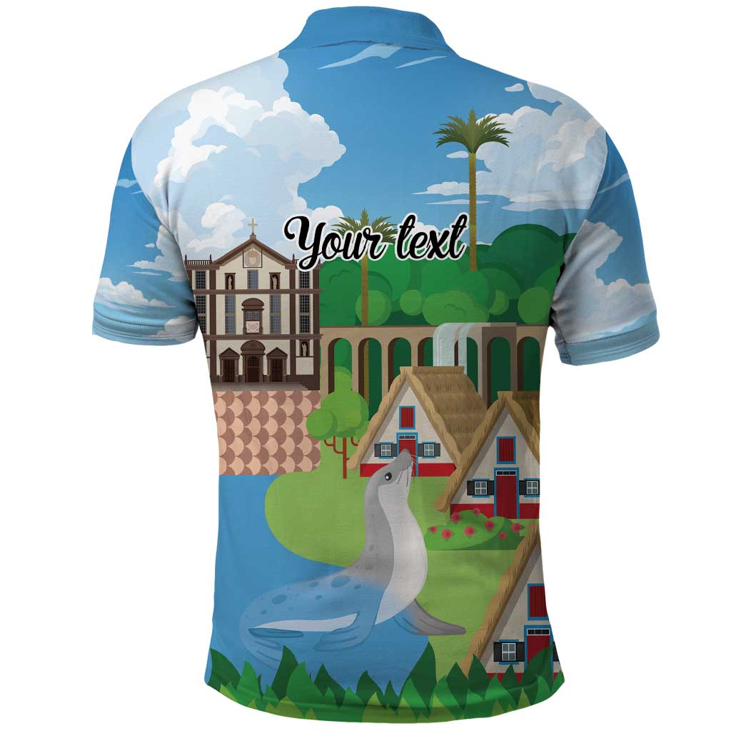 Feliz Dia de Madeira Personalized Polo Shirt Traditional Palheiros Straw-roofed Houses - Wonder Print Shop