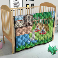 Feliz Dia de Madeira Personalized Quilt Traditional Palheiros Straw-roofed Houses - Wonder Print Shop