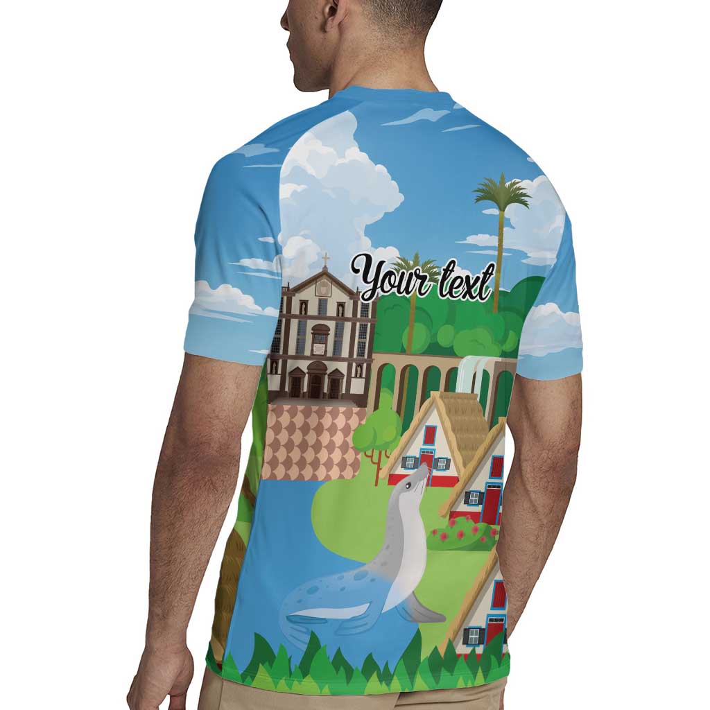 Feliz Dia de Madeira Personalized Rugby Jersey Traditional Palheiros Straw-roofed Houses - Wonder Print Shop