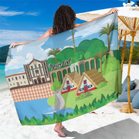 Feliz Dia de Madeira Personalized Sarong Traditional Palheiros Straw-roofed Houses - Wonder Print Shop