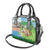 Feliz Dia de Madeira Personalized Shoulder Handbag Traditional Palheiros Straw-roofed Houses - Wonder Print Shop