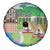 Feliz Dia de Madeira Personalized Spare Tire Cover Traditional Palheiros Straw-roofed Houses - Wonder Print Shop