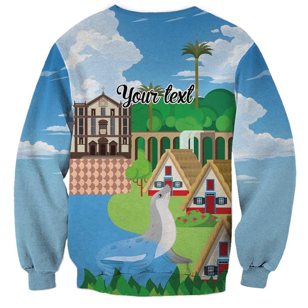 Feliz Dia de Madeira Personalized Sweatshirt Traditional Palheiros Straw-roofed Houses - Wonder Print Shop
