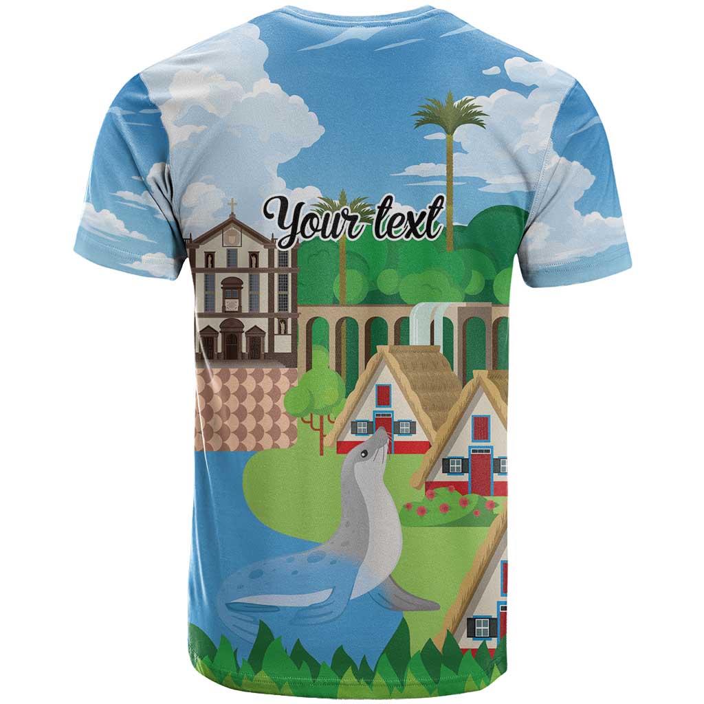 Feliz Dia de Madeira Personalized T Shirt Traditional Palheiros Straw-roofed Houses - Wonder Print Shop