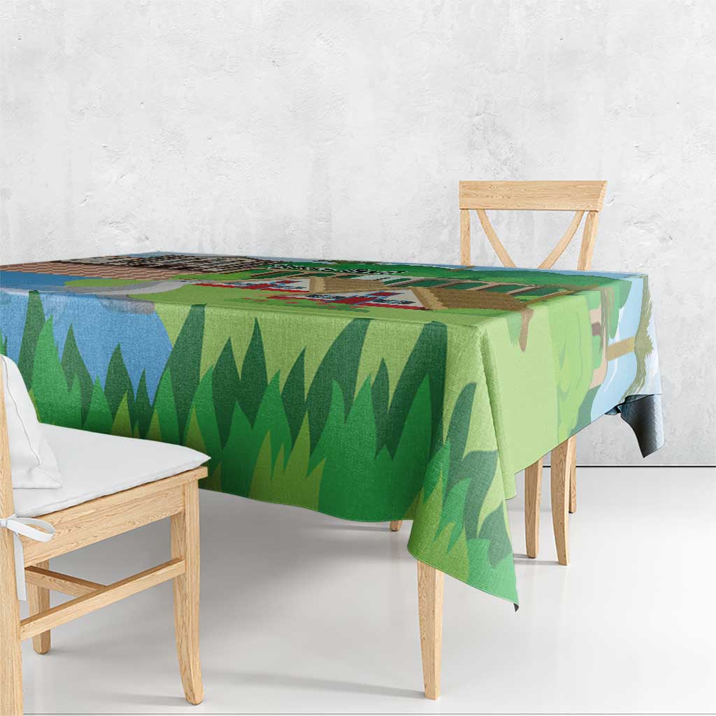 Feliz Dia de Madeira Personalized Tablecloth Traditional Palheiros Straw-roofed Houses - Wonder Print Shop
