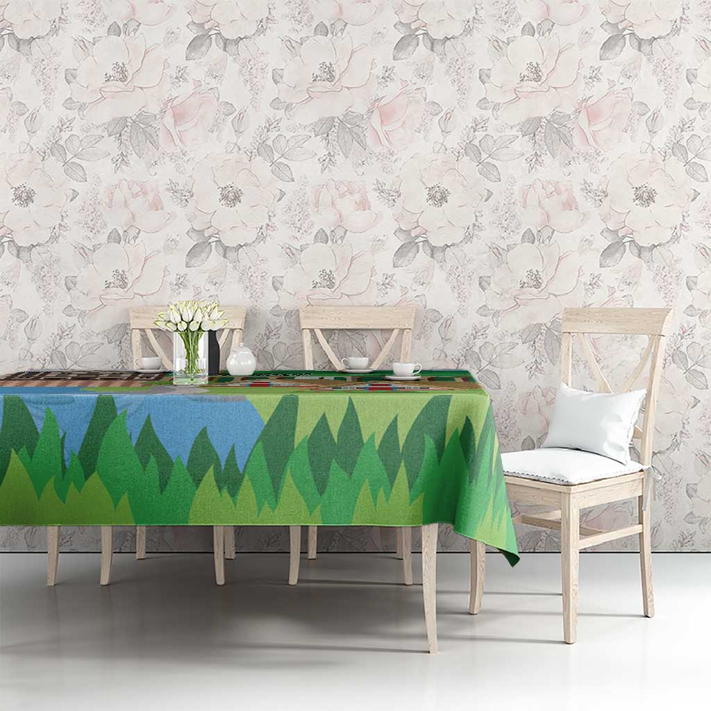 Feliz Dia de Madeira Personalized Tablecloth Traditional Palheiros Straw-roofed Houses - Wonder Print Shop
