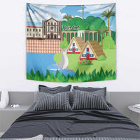 Feliz Dia de Madeira Personalized Tapestry Traditional Palheiros Straw-roofed Houses - Wonder Print Shop