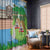 Feliz Dia de Madeira Personalized Window Curtain Traditional Palheiros Straw-roofed Houses - Wonder Print Shop