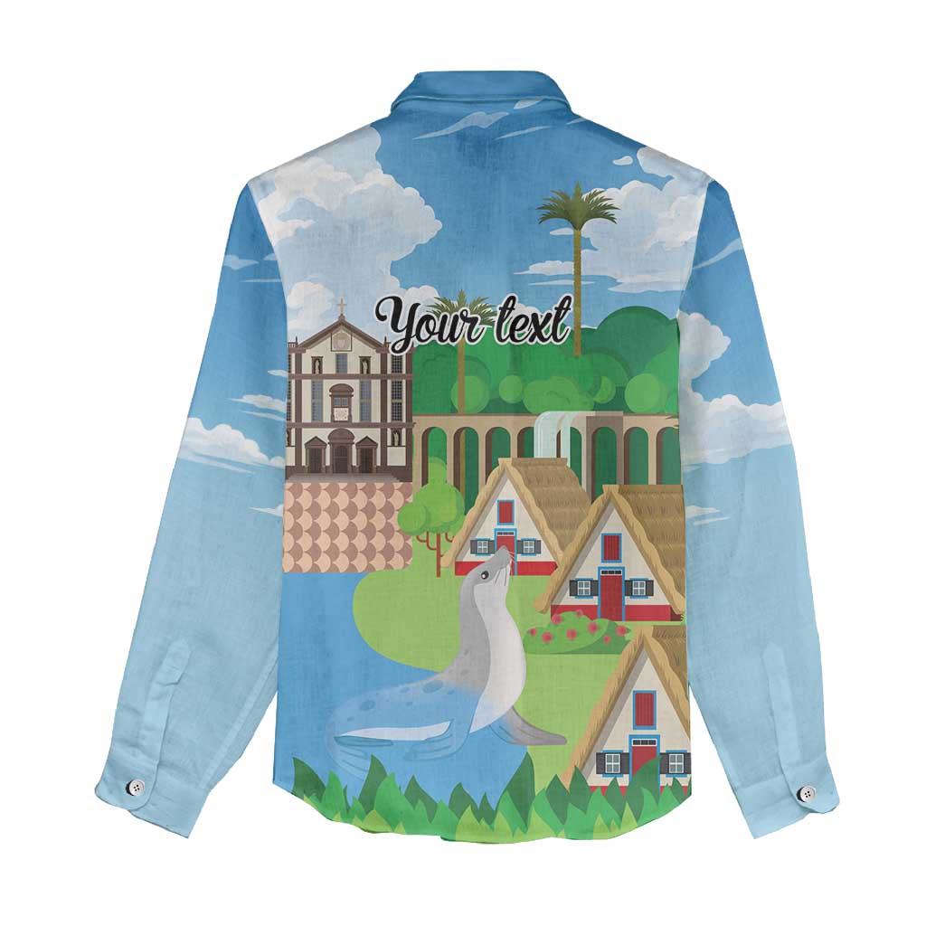 Feliz Dia de Madeira Personalized Women Casual Shirt Traditional Palheiros Straw-roofed Houses - Wonder Print Shop