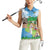 Feliz Dia de Madeira Personalized Women Sleeveless Polo Shirt Traditional Palheiros Straw-roofed Houses - Wonder Print Shop