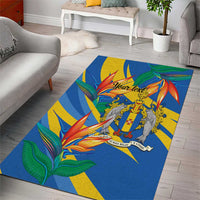 Bird of Paradise Flower Madeira Personalized Area Rug - Wonder Print Shop