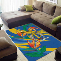 Bird of Paradise Flower Madeira Personalized Area Rug - Wonder Print Shop