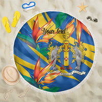 Bird of Paradise Flower Madeira Personalized Beach Blanket - Wonder Print Shop