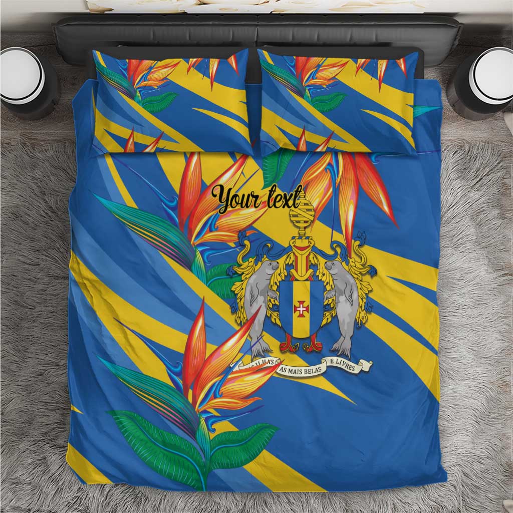 Bird of Paradise Flower Madeira Personalized Bedding Set - Wonder Print Shop