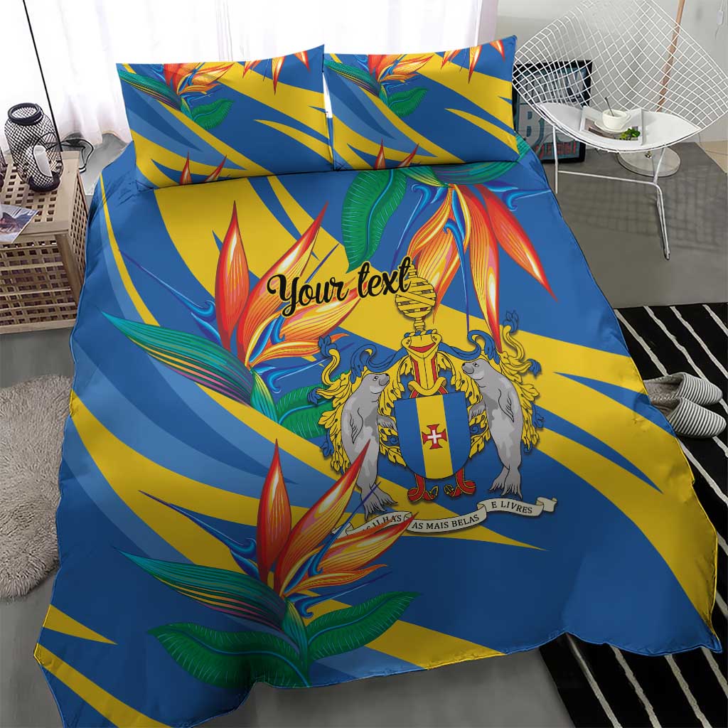 Bird of Paradise Flower Madeira Personalized Bedding Set - Wonder Print Shop