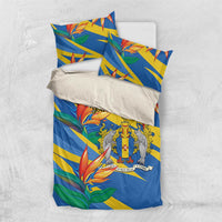 Bird of Paradise Flower Madeira Personalized Bedding Set - Wonder Print Shop