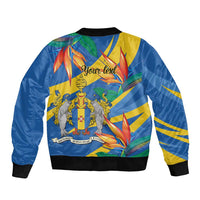 Bird of Paradise Flower Madeira Personalized Bomber Jacket - Wonder Print Shop