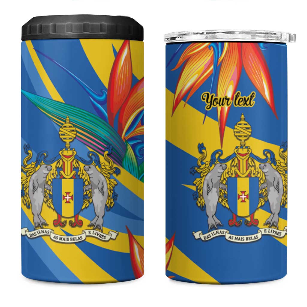 Bird of Paradise Flower Madeira Personalized 4 in 1 Can Cooler Tumbler - Wonder Print Shop