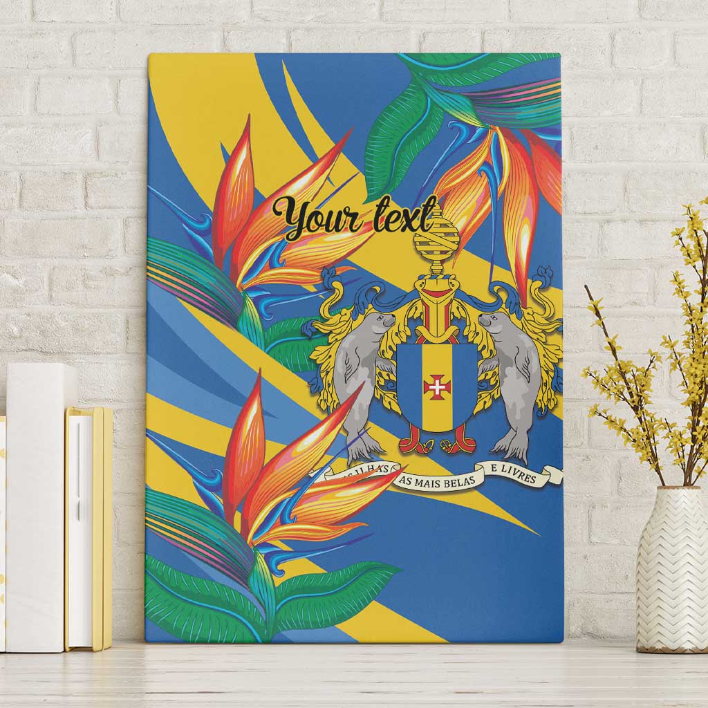 Bird of Paradise Flower Madeira Personalized Canvas Wall Art - Wonder Print Shop