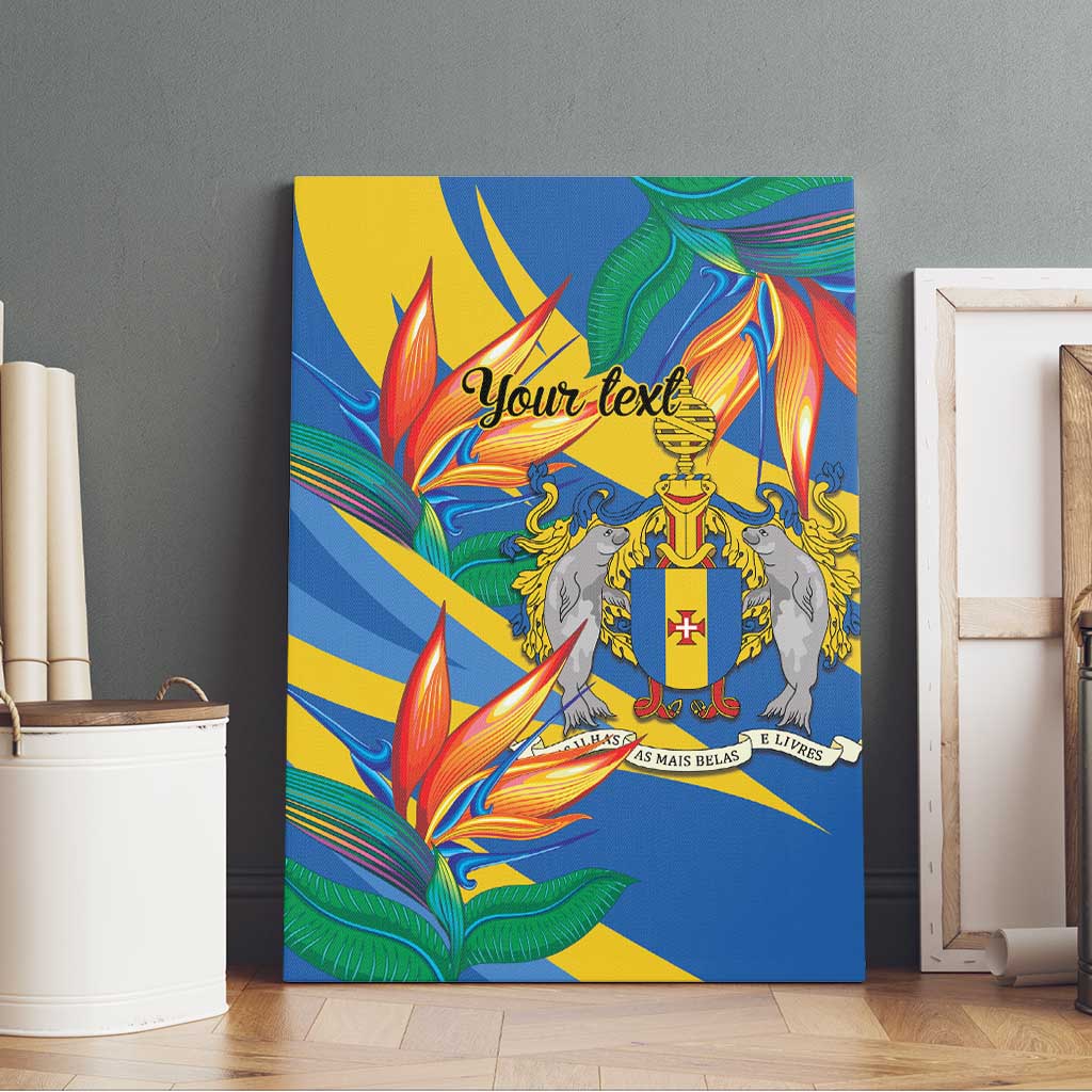 Bird of Paradise Flower Madeira Personalized Canvas Wall Art - Wonder Print Shop