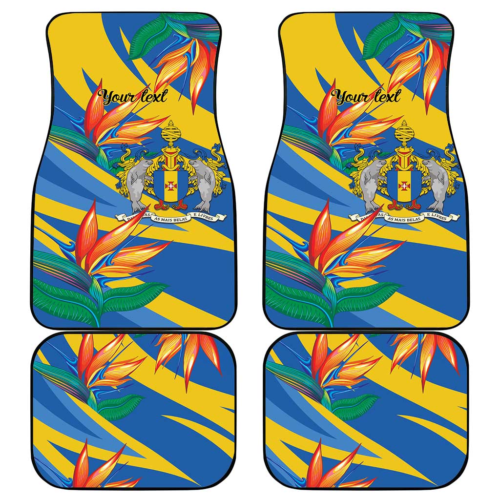 Bird of Paradise Flower Madeira Personalized Car Mats - Wonder Print Shop