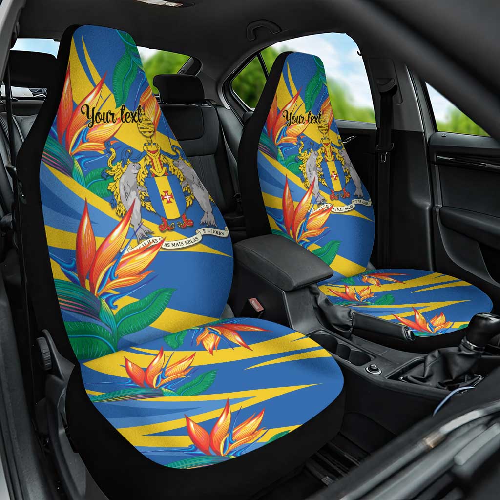 Bird of Paradise Flower Madeira Personalized Car Seat Cover - Wonder Print Shop