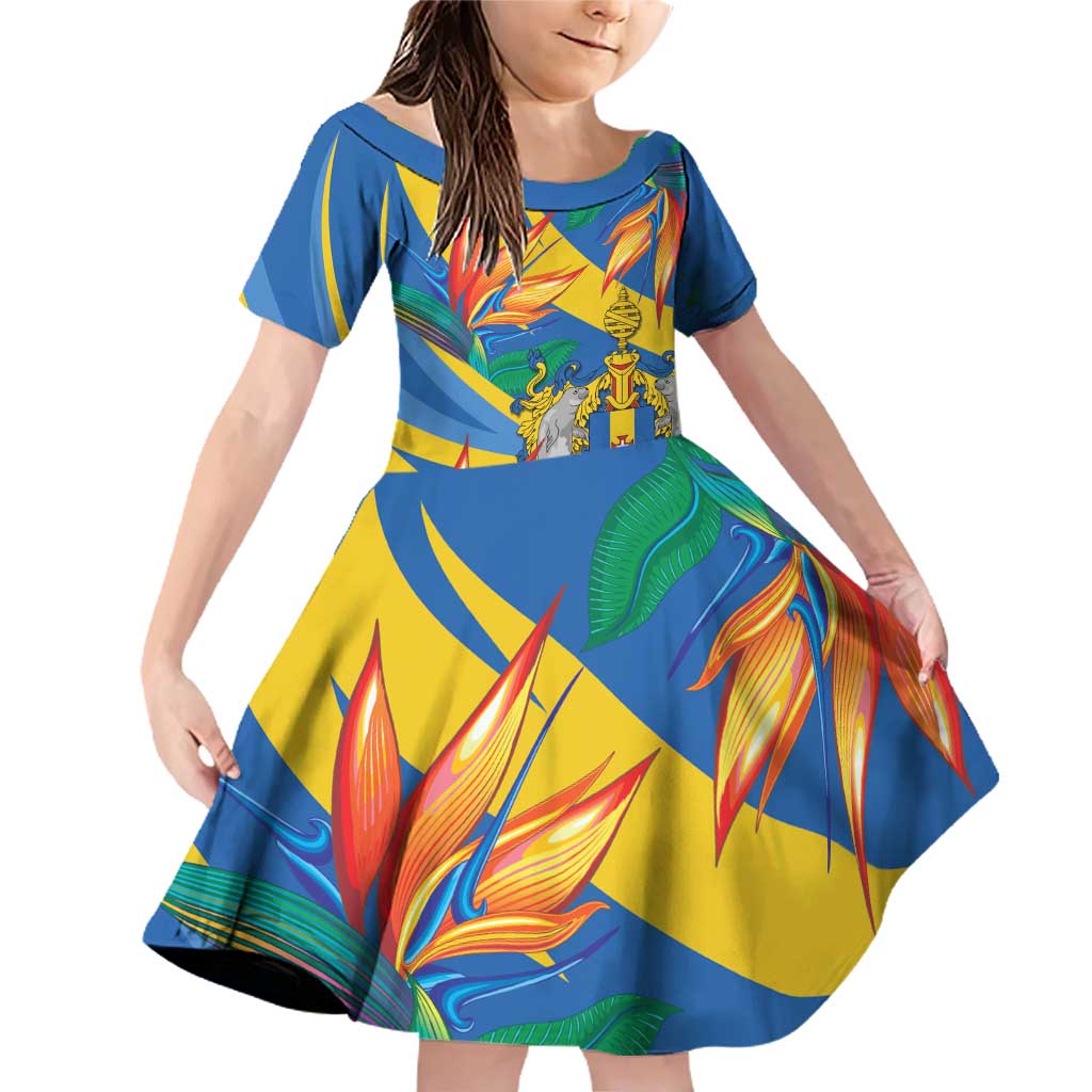 Bird of Paradise Flower Madeira Personalized Family Matching Off Shoulder Short Dress and Hawaiian Shirt - Wonder Print Shop