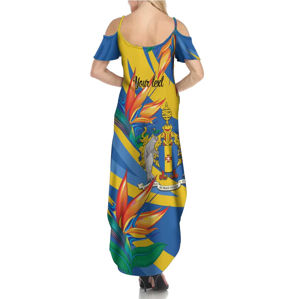 Bird of Paradise Flower Madeira Personalized Family Matching Summer Maxi Dress and Hawaiian Shirt - Wonder Print Shop