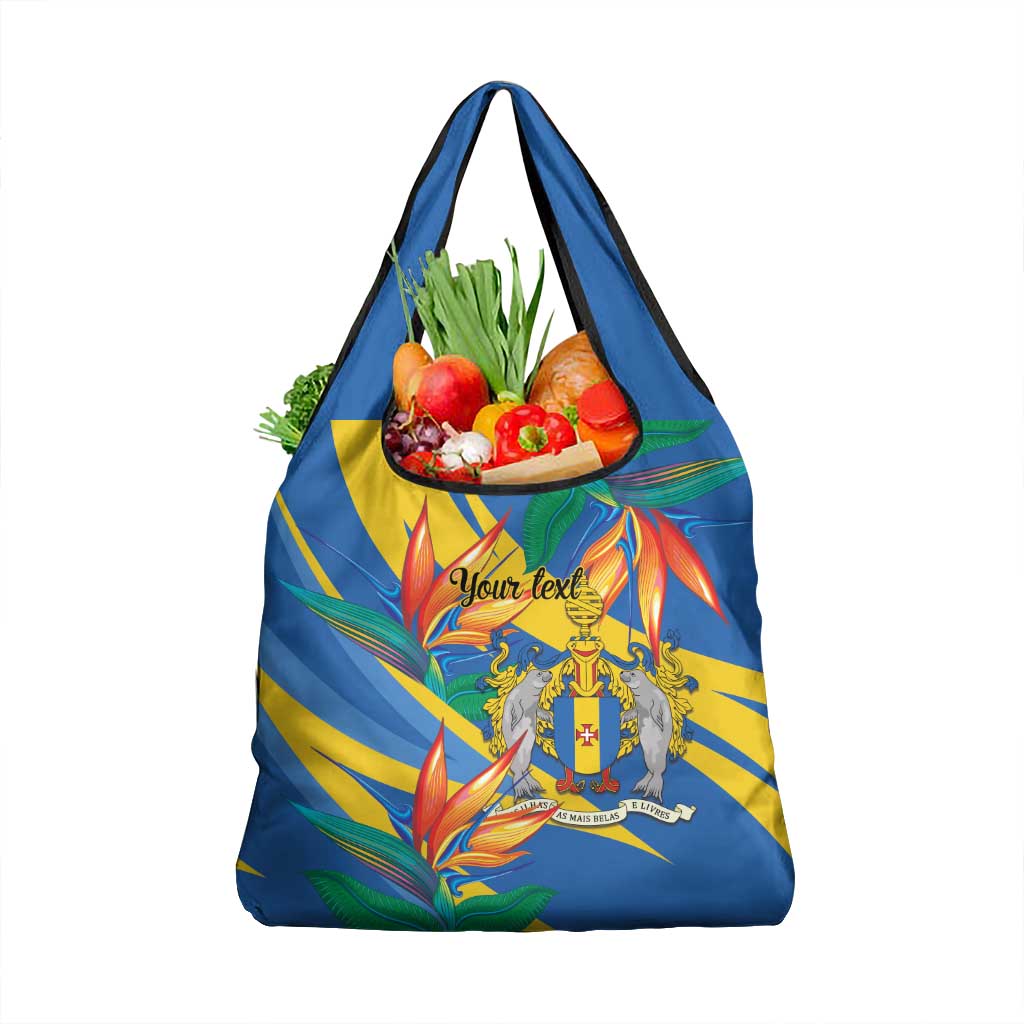 Bird of Paradise Flower Madeira Personalized Grocery Bag - Wonder Print Shop