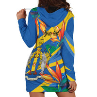 Bird of Paradise Flower Madeira Personalized Hoodie Dress - Wonder Print Shop