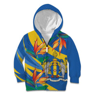 Bird of Paradise Flower Madeira Personalized Kid Hoodie - Wonder Print Shop