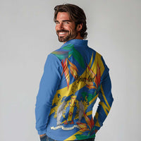 Bird of Paradise Flower Madeira Personalized Long Sleeve Polo Shirt - Wonder Print Shop