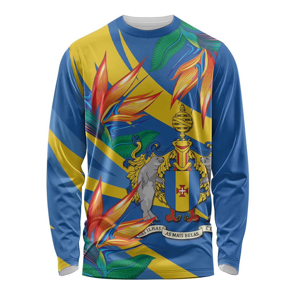 Bird of Paradise Flower Madeira Personalized Long Sleeve Shirt - Wonder Print Shop