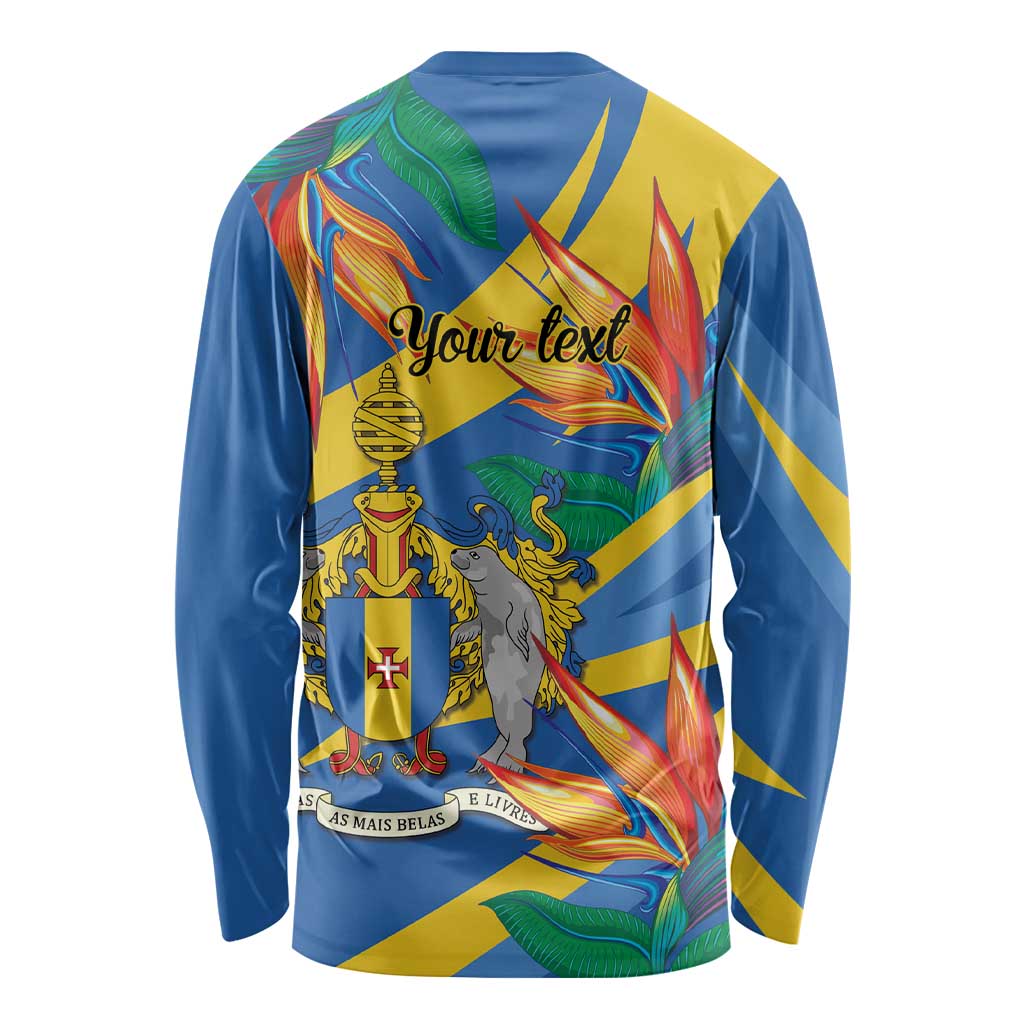 Bird of Paradise Flower Madeira Personalized Long Sleeve Shirt - Wonder Print Shop