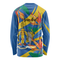 Bird of Paradise Flower Madeira Personalized Long Sleeve Shirt - Wonder Print Shop