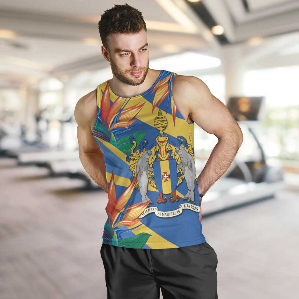 Bird of Paradise Flower Madeira Personalized Men Tank Top - Wonder Print Shop