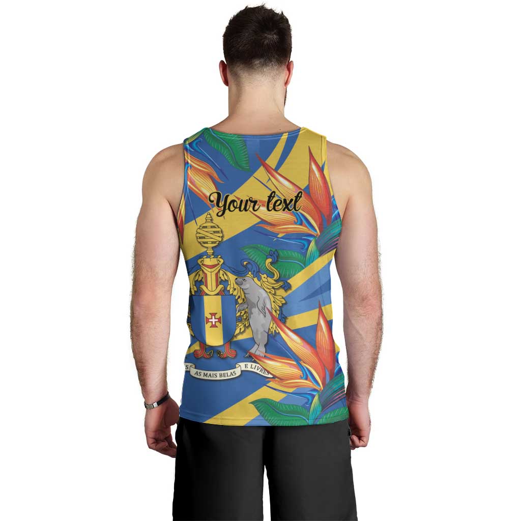 Bird of Paradise Flower Madeira Personalized Men Tank Top - Wonder Print Shop