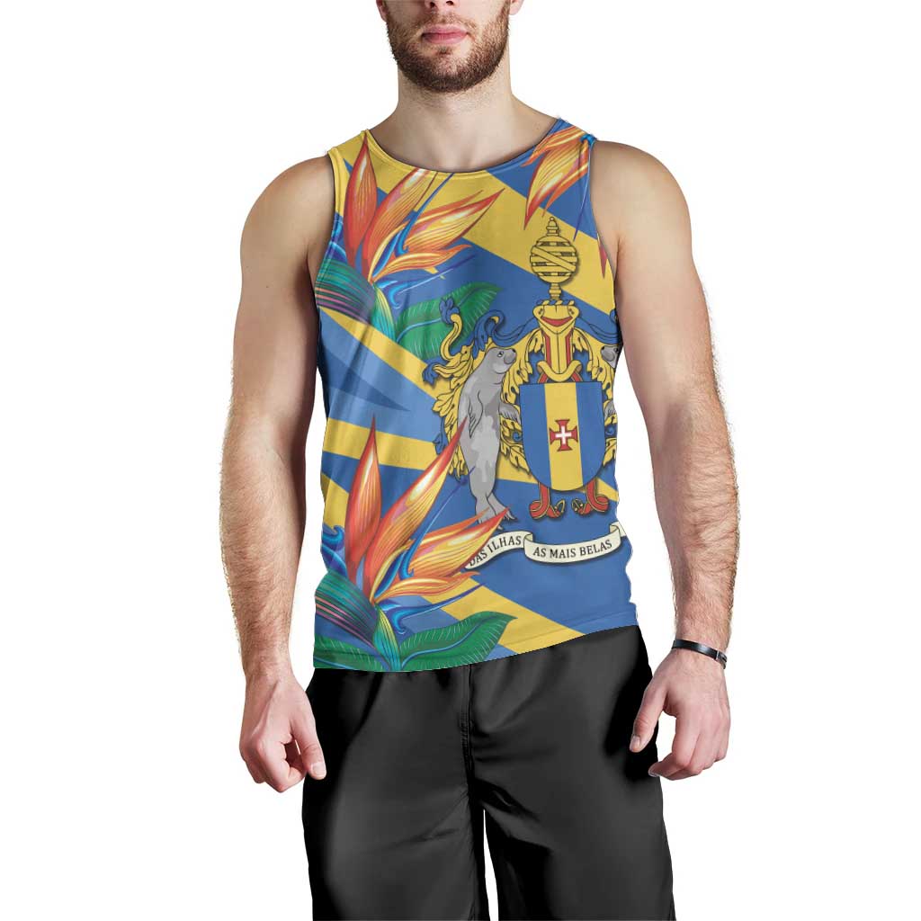 Bird of Paradise Flower Madeira Personalized Men Tank Top - Wonder Print Shop