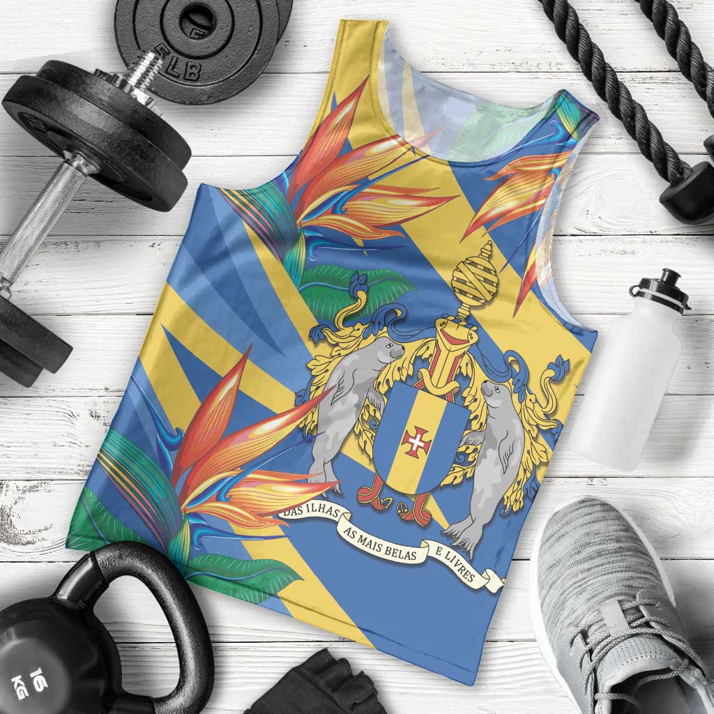Bird of Paradise Flower Madeira Personalized Men Tank Top - Wonder Print Shop