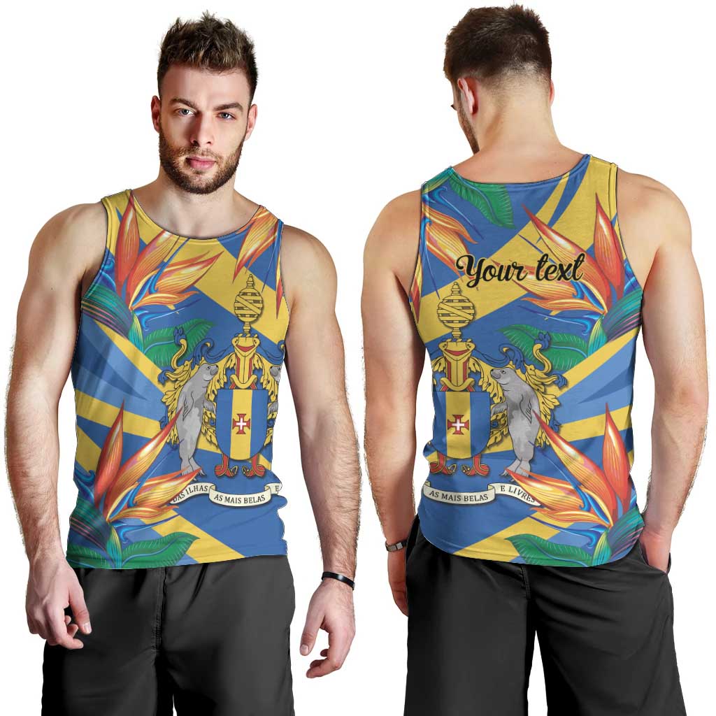 Bird of Paradise Flower Madeira Personalized Men Tank Top - Wonder Print Shop