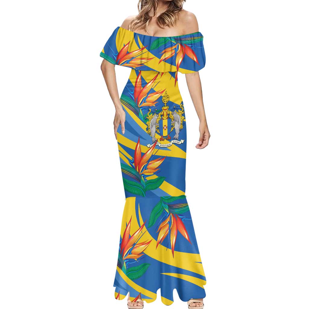 Bird of Paradise Flower Madeira Personalized Mermaid Dress - Wonder Print Shop