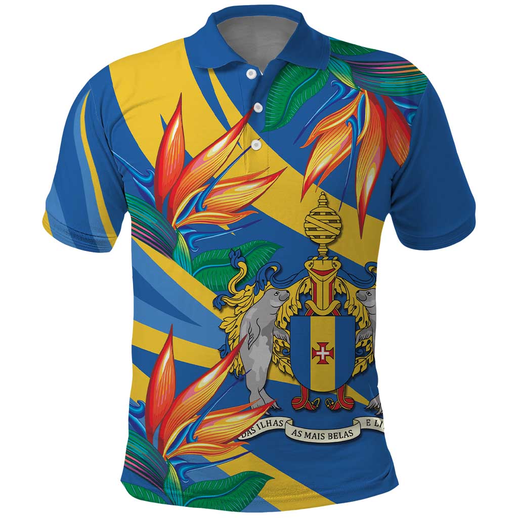 Bird of Paradise Flower Madeira Personalized Polo Shirt - Wonder Print Shop